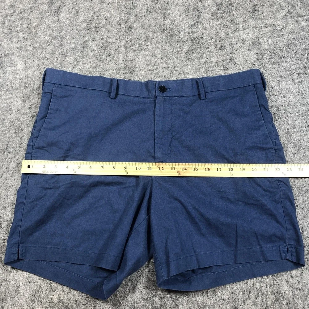 Banana Republic Shorts Mens 40 Blue Linen Blend Chino 7 Inch Casual Summer